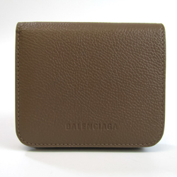 Balenciaga 658340 Unisex Leather Wallet (bi-fold) Beige