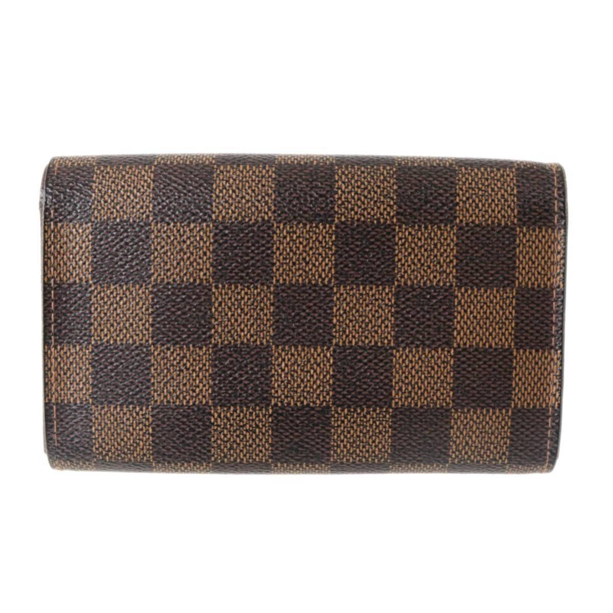 LOUIS VUITTON/Louis Vuitton Portefeuille Tresor bi-fold wallet Damier Ebene N61736 CA0036