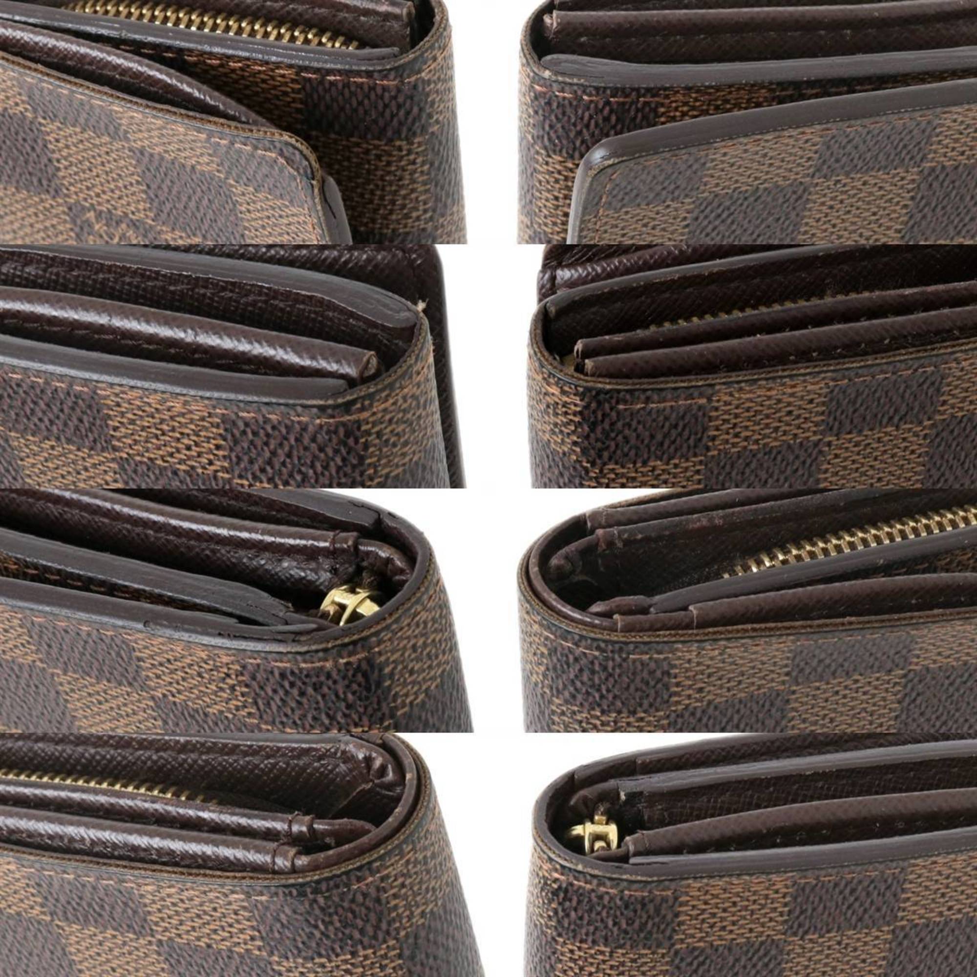 LOUIS VUITTON/Louis Vuitton Portefeuille Tresor bi-fold wallet Damier Ebene N61736 CA0036