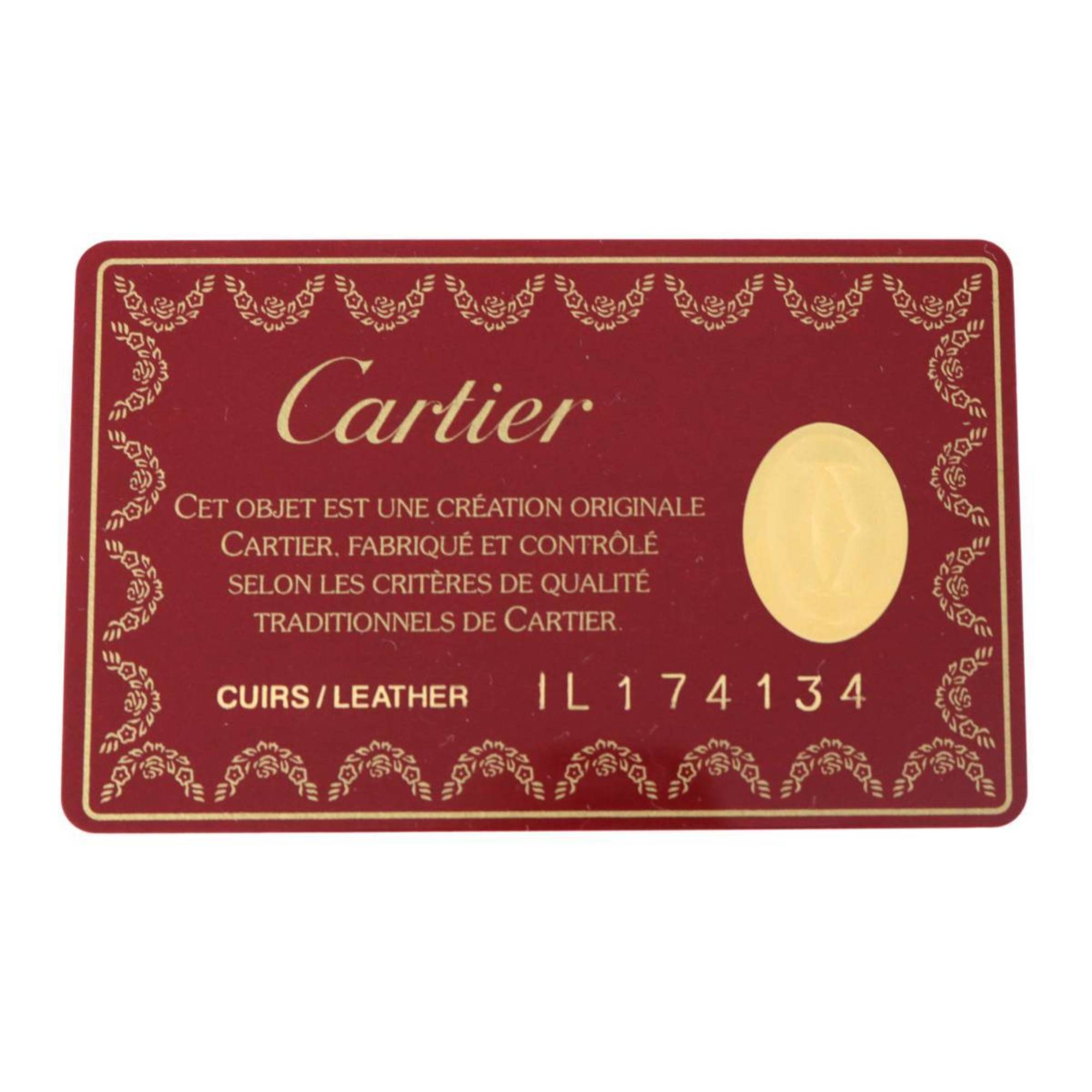 Cartier Mustline Coin Case Guarantee Card