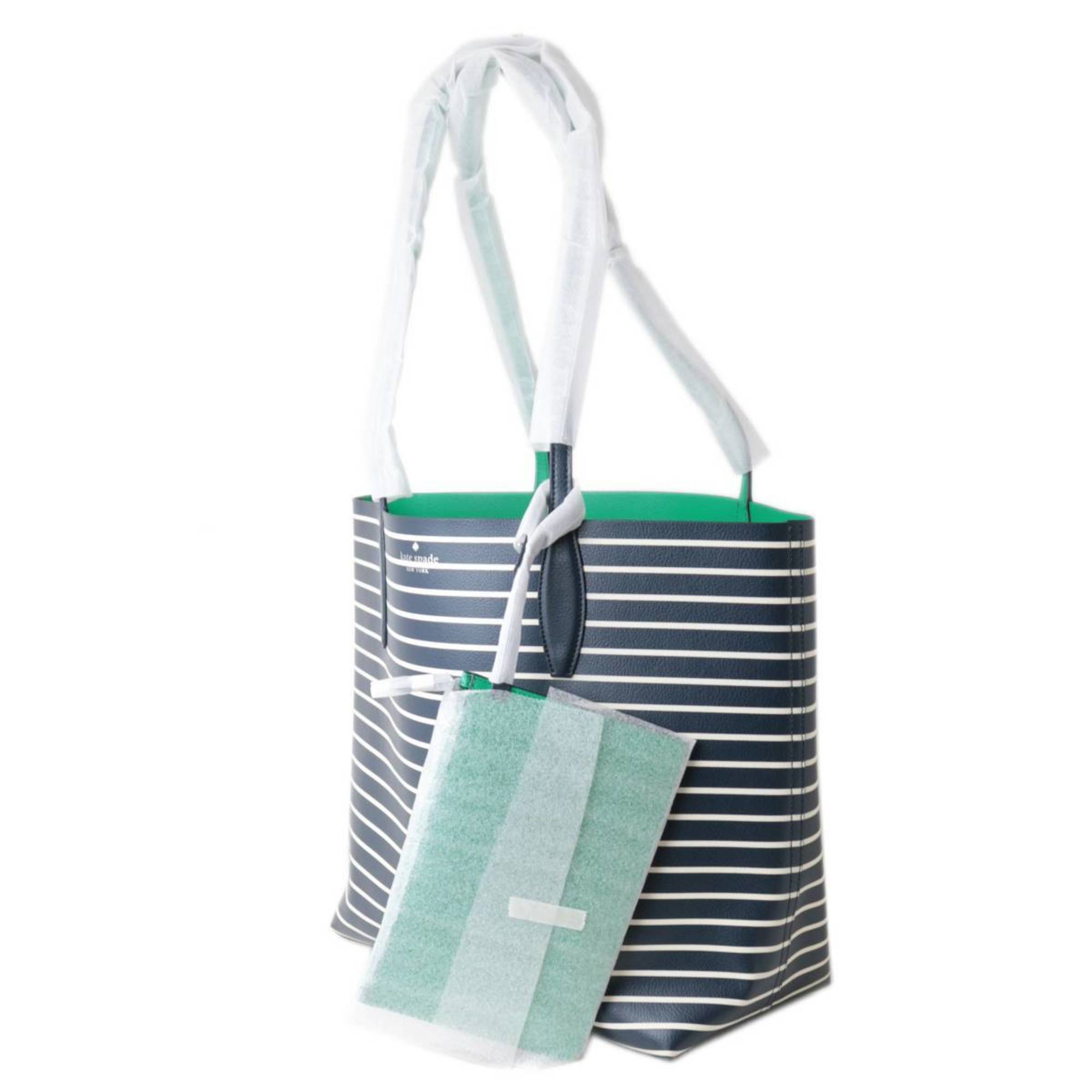 kate spade new york / Kate Spade New York Arch Surprise Striped Large Reversible Tote Bag WKR00612 (460)