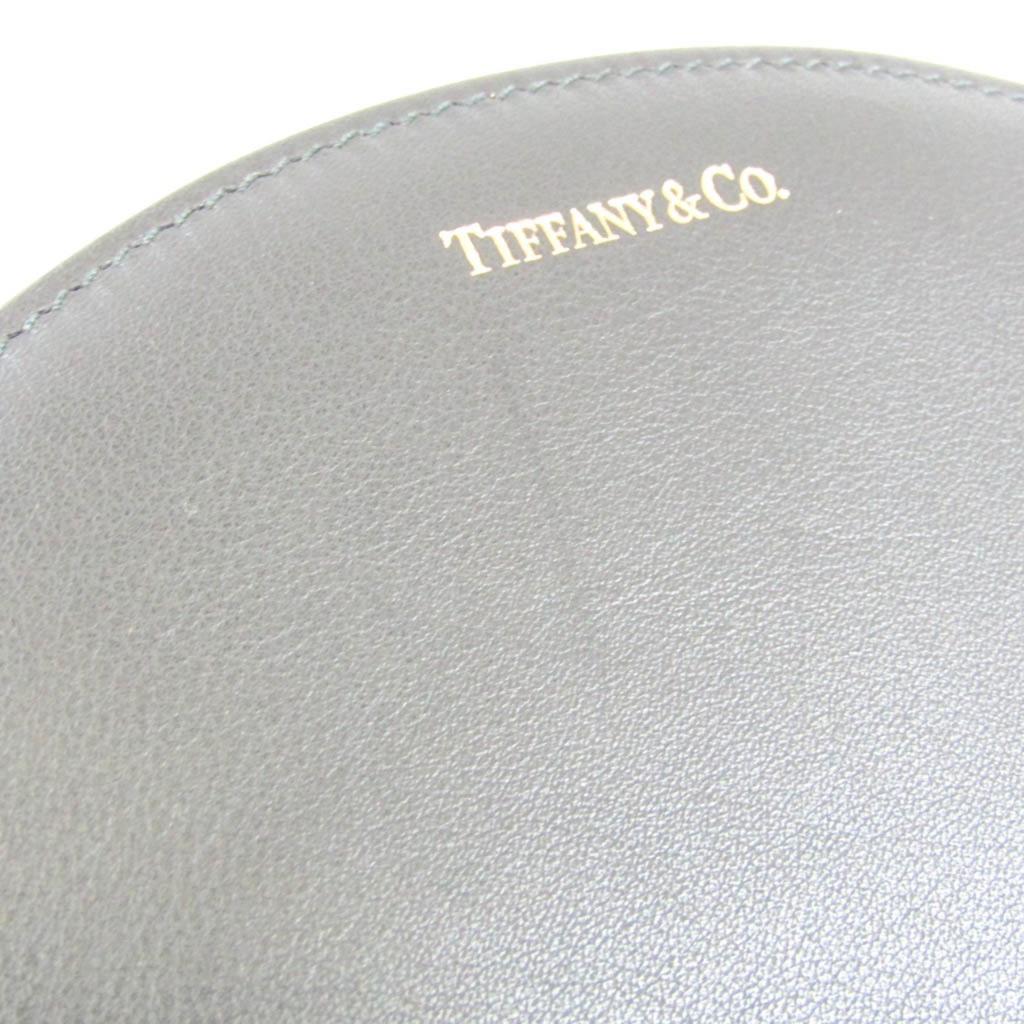 Tiffany Half Moon Unisex Leather Long Wallet (bi-fold) Black