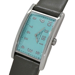 Tiffany TIFFANY&Co. Watch Women's East West Quartz Stainless Steel SS Leather Square Replacement Belt Included
