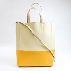 Celine Vertical Hippo Small Women's Leather Shoulder Bag,Tote Bag Ivory,Yellow