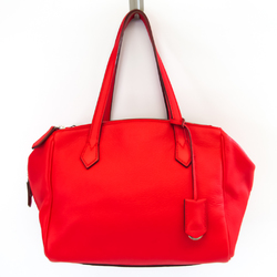 Fendi BAULETTO 8BL120 Women's Leather Handbag Red Color
