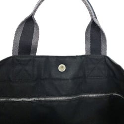 Hermes MM black gray fur toe canvas HERMES men's women's unisex bag tote