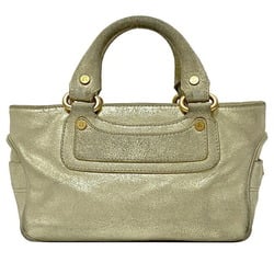 Celine handbag boogie bag silver gold CE00 13 leather CELINE ladies plate