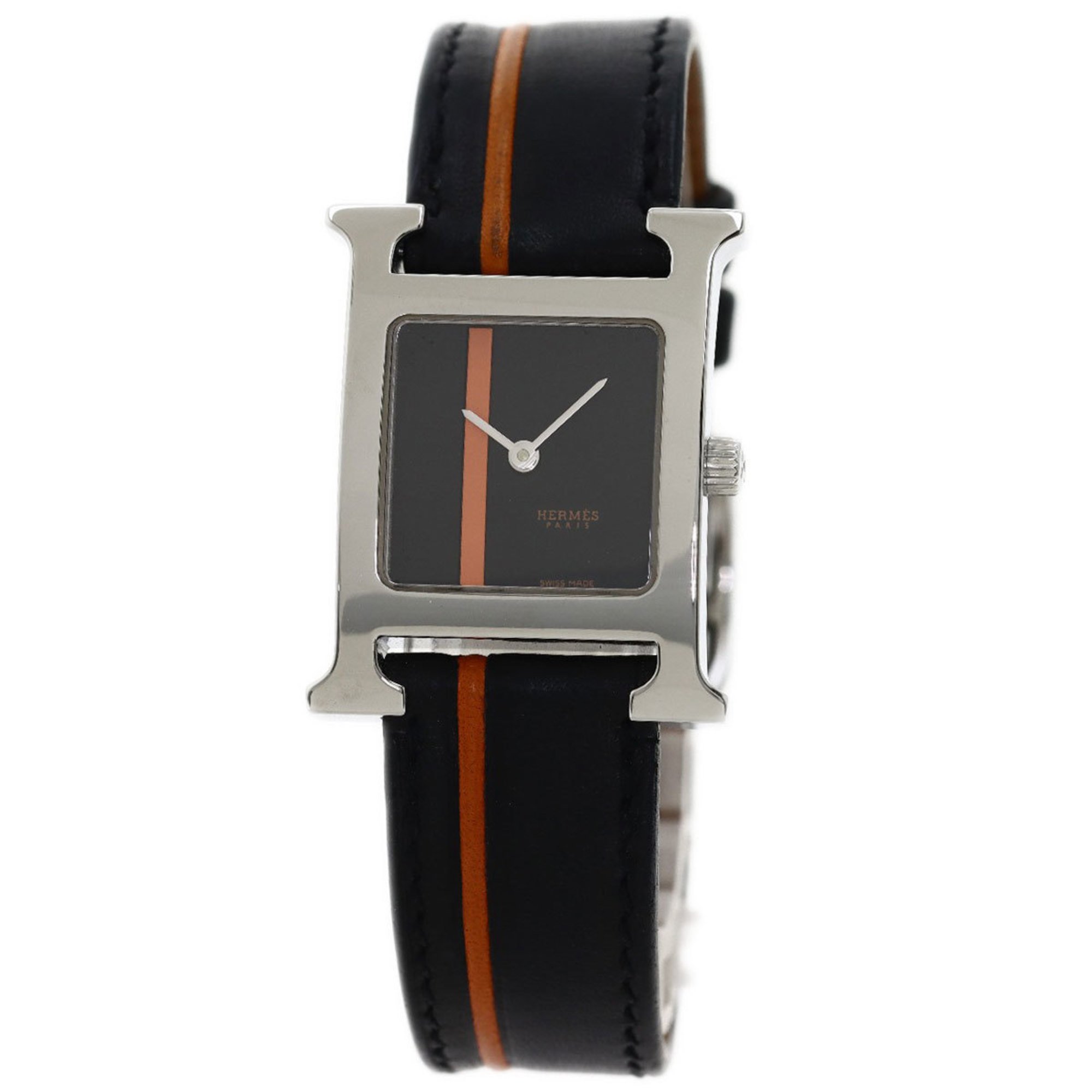 Hermes HH1.210 H Watch Wristwatch Stainless Steel/Leather Women's HERMES