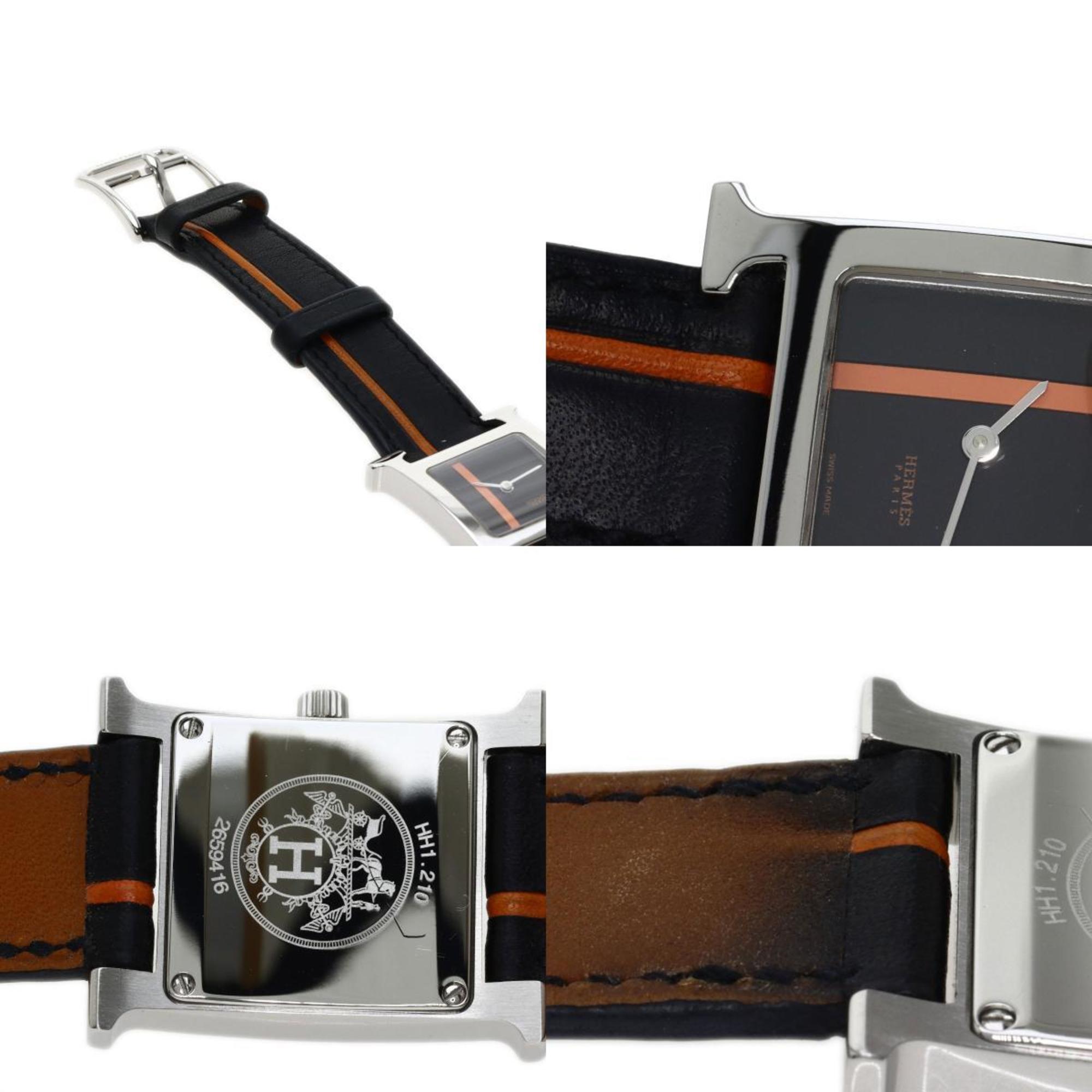 Hermes HH1.210 H Watch Wristwatch Stainless Steel/Leather Women's HERMES