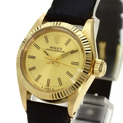 Rolex 6719 Oyster Perpetual Watch K18 Yellow Gold/Leather Women's ROLEX