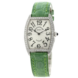 Franck Muller 1752D Tonneau Curvex Sunset Diamond Watch K18 White Gold/Leather/Diamond Ladies FRANCK MULLER