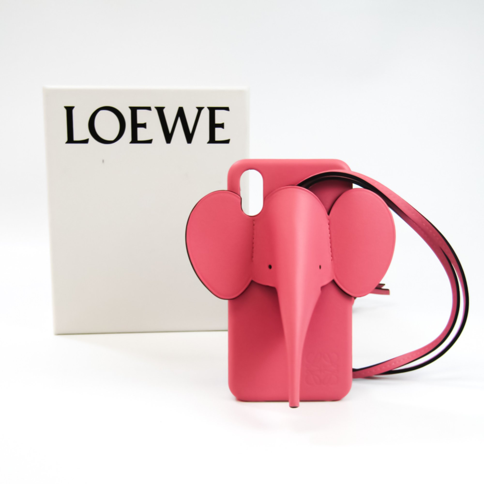 Loewe Leather Phone Bumper For IPhone X Pink Elephant 103.30AB05