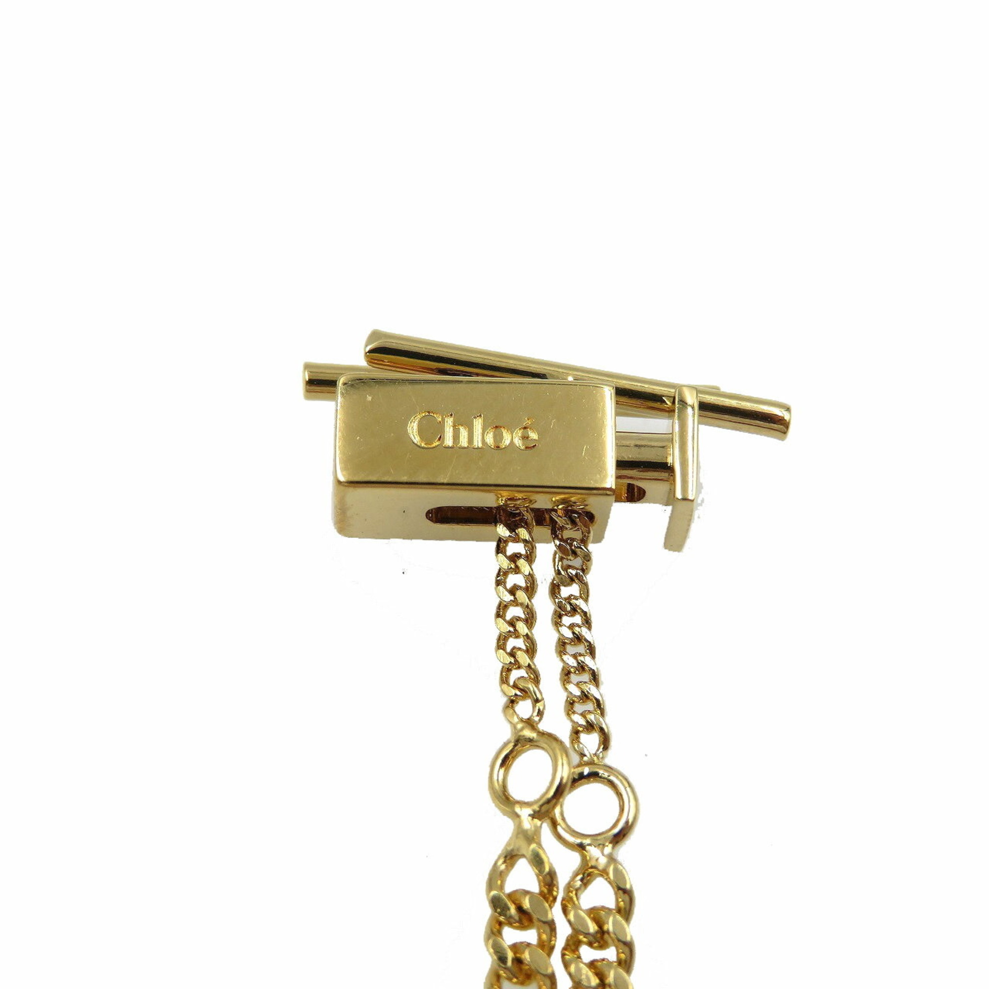 Chloe metal gold chain necklace
