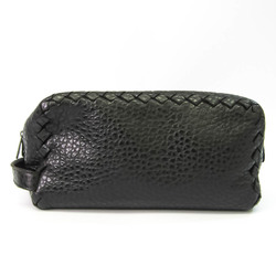 Bottega Veneta Intrecciato Unisex Leather Handbag Black