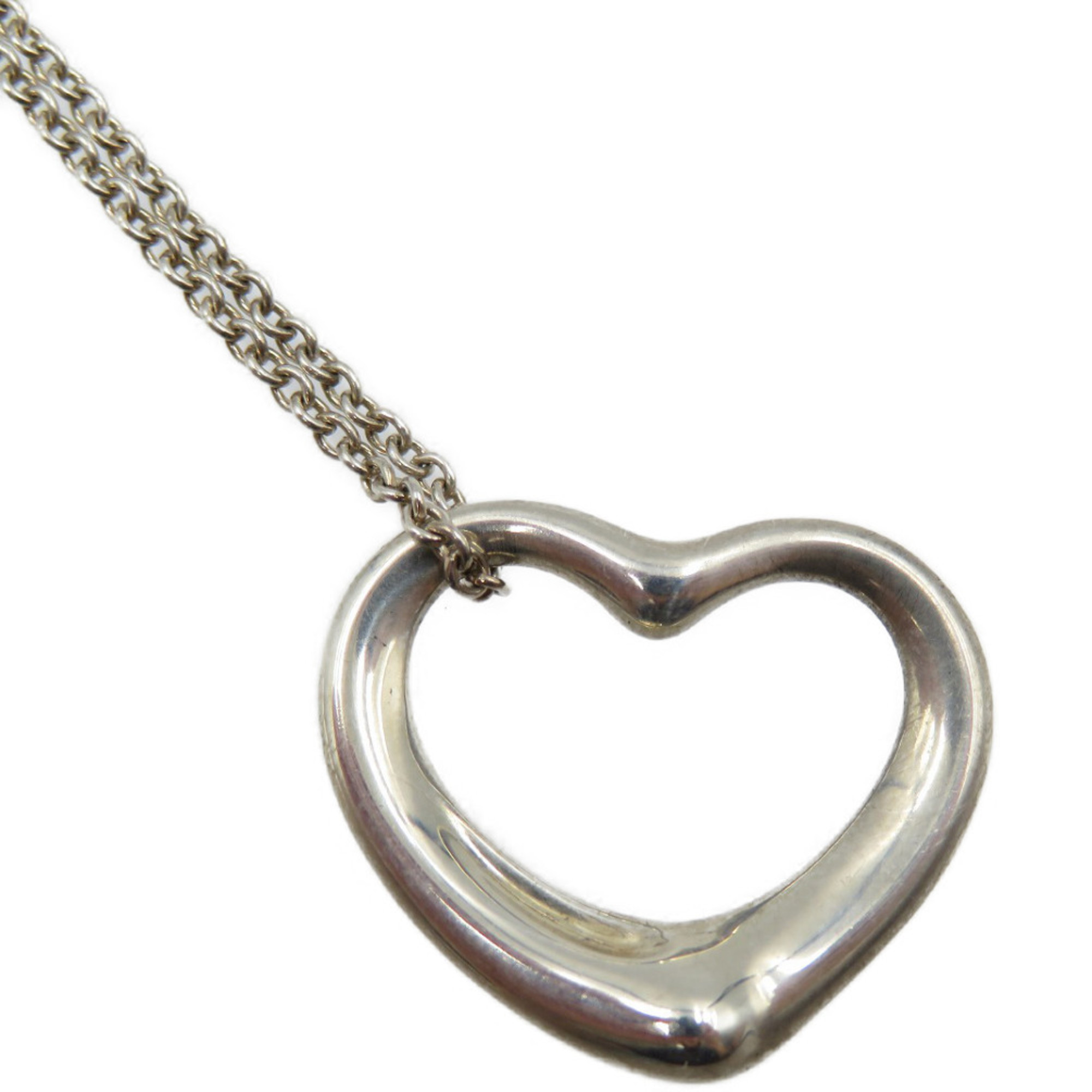 Tiffany Open Heart Elsa Peretti Silver 925 Necklace Ladies