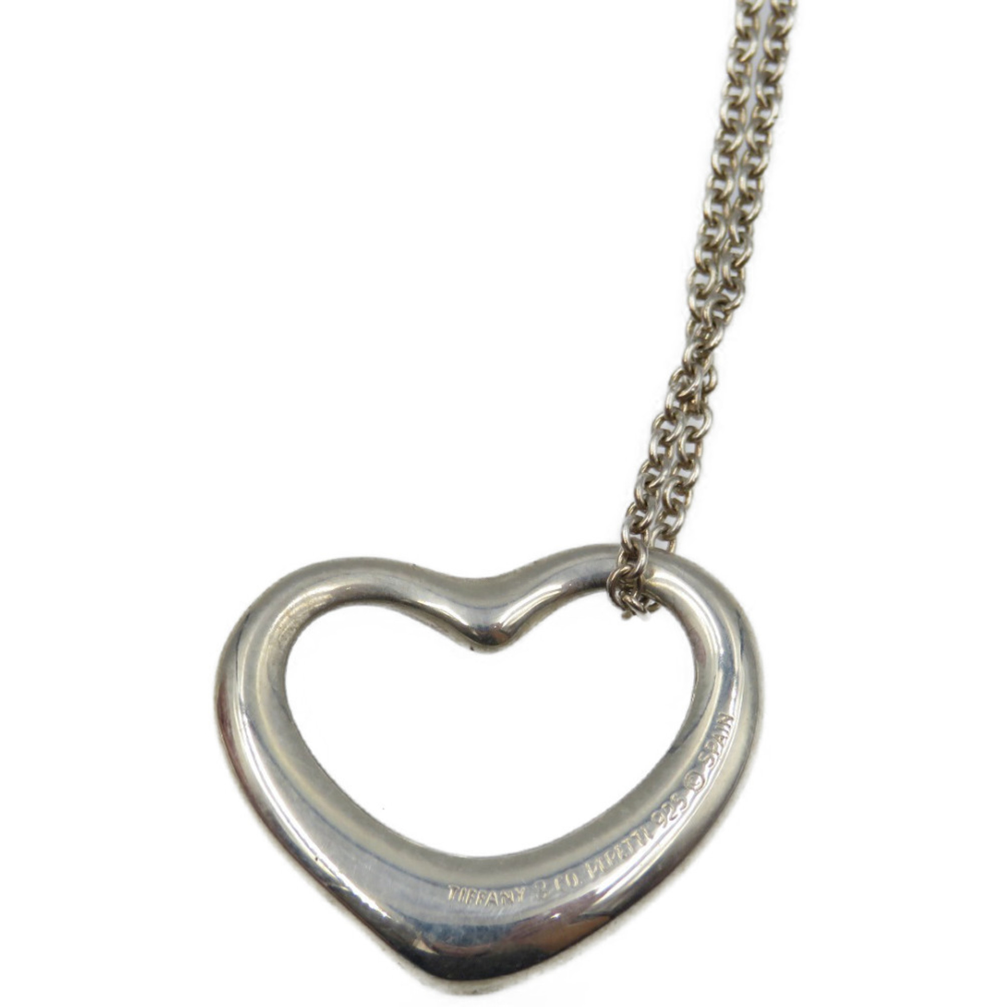 Tiffany Open Heart Elsa Peretti Silver 925 Necklace Ladies