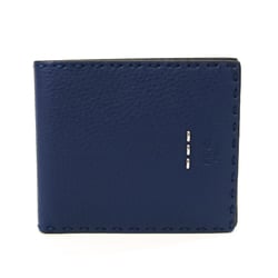 Fendi Selleria 7M0193 Men's Leather Bill Wallet (bi-fold) Blue,Light Blue Gray