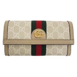 Gucci GUCCI Ophidia GG Continental Beige 523153 Bifold Long Wallet Ladies Supreme