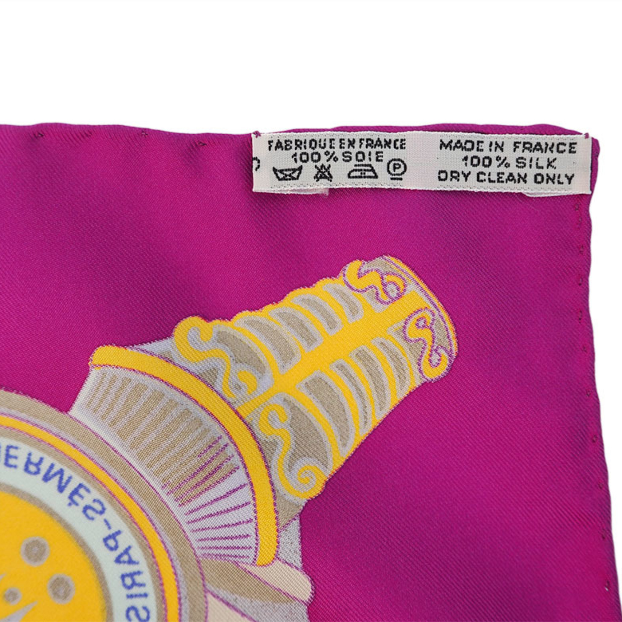 Hermes HERMES Carre 90 Etendards et Bonnieres Flag Purple x Pink Silk Scarf Muffler Women's