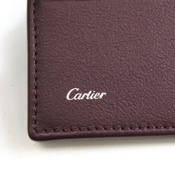Cartier Pasha De Cartier L3001424 Men,Women Leather Long Wallet (bi-fold) Burgundy