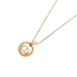 Christian Dior CD icon circle necklace gold metal