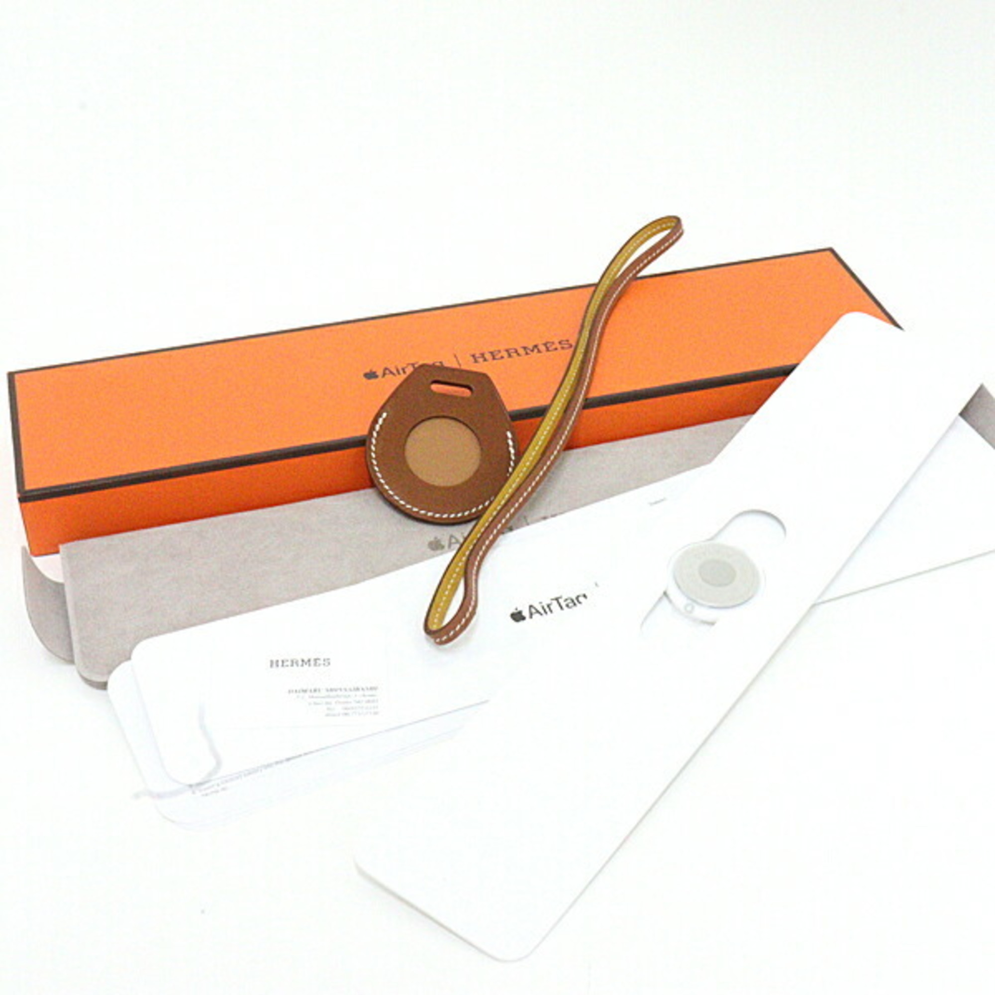 Hermes Apple AirTag Bag Vaux Swift Gold/Jaune Doll H0008001 AA00