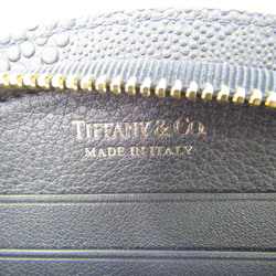 Tiffany Half Moon Men,Women Leather Long Wallet (bi-fold) Black