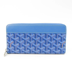 Goyard Matignon Men,Women Leather Long Wallet (bi-fold) Blue