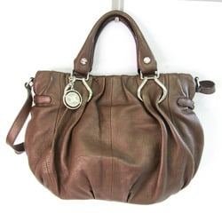 Celine Women's Leather Handbag,Shoulder Bag Brown