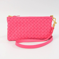 Bottega Veneta Intrecciato Women's Leather Shoulder Bag Pink