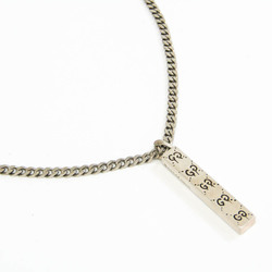 Gucci Gucci Ghost Silver 925 Men's Pendant Necklace (Black,Silver)