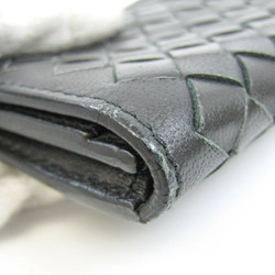 Bottega Veneta Intrecciato Leather Card Case Dark Navy