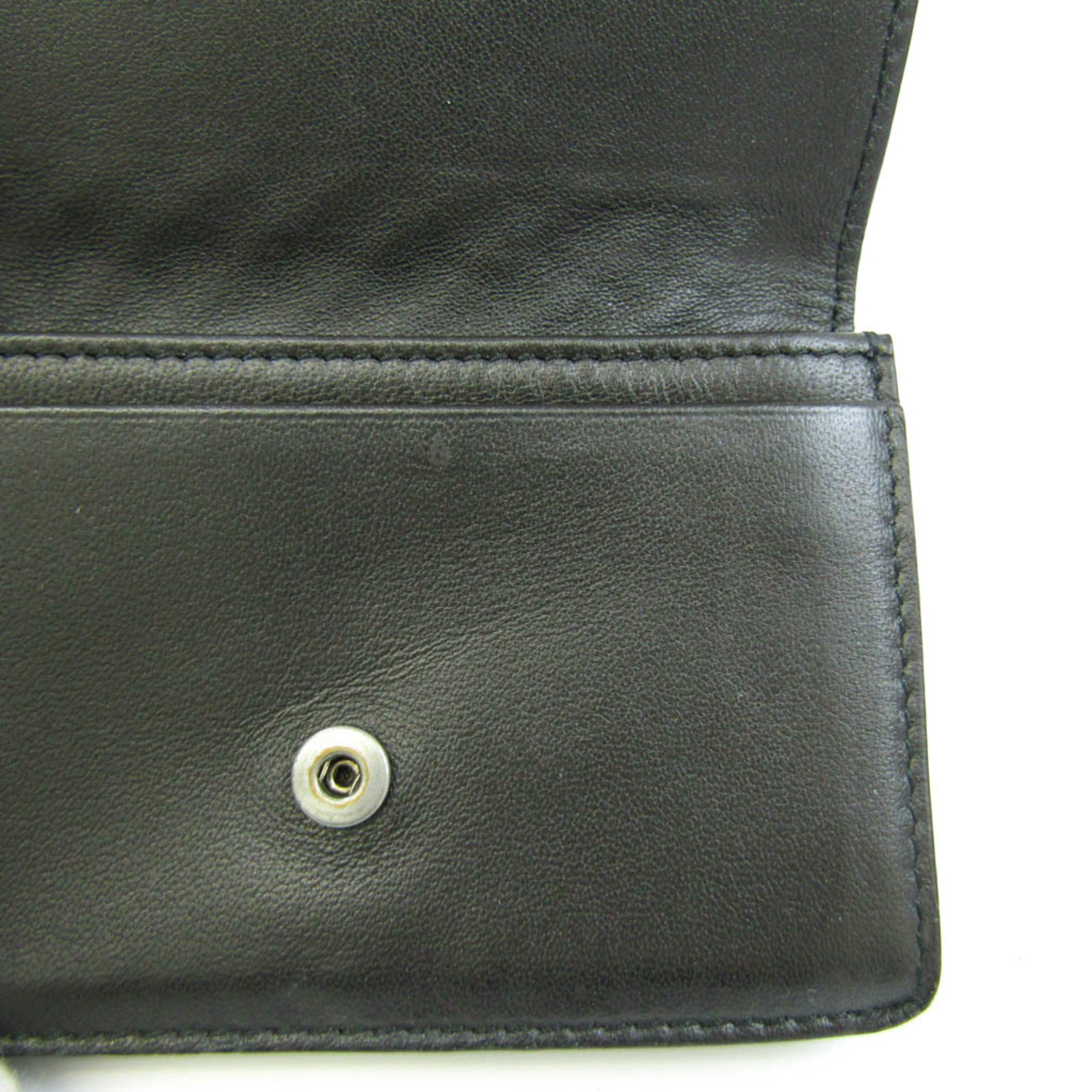 Bottega Veneta Intrecciato Leather Card Case Dark Navy