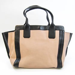 Chloé Alison 02 14 50 65 Women's Leather Handbag,Tote Bag Beige,Black