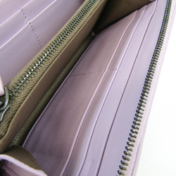 Bottega Veneta Intrecciato Women's Leather Long Wallet (bi-fold) Light Purple