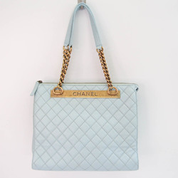 Chanel Matelasse Women's Leather Shoulder Bag Light Blue