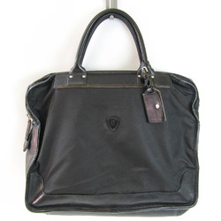 Felisi Men's Nylon,Leather Briefcase Black