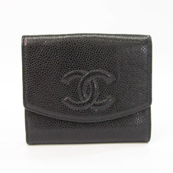 Chanel Women's Caviar Leather Wallet (bi-fold) Black