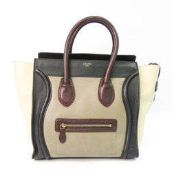 Celine Luggage Women's Leather Handbag,Tote Bag Brown,Khaki