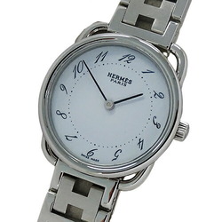 Hermes HERMES watch ladies' also quartz stainless steel SS AR3.210 silver white polished