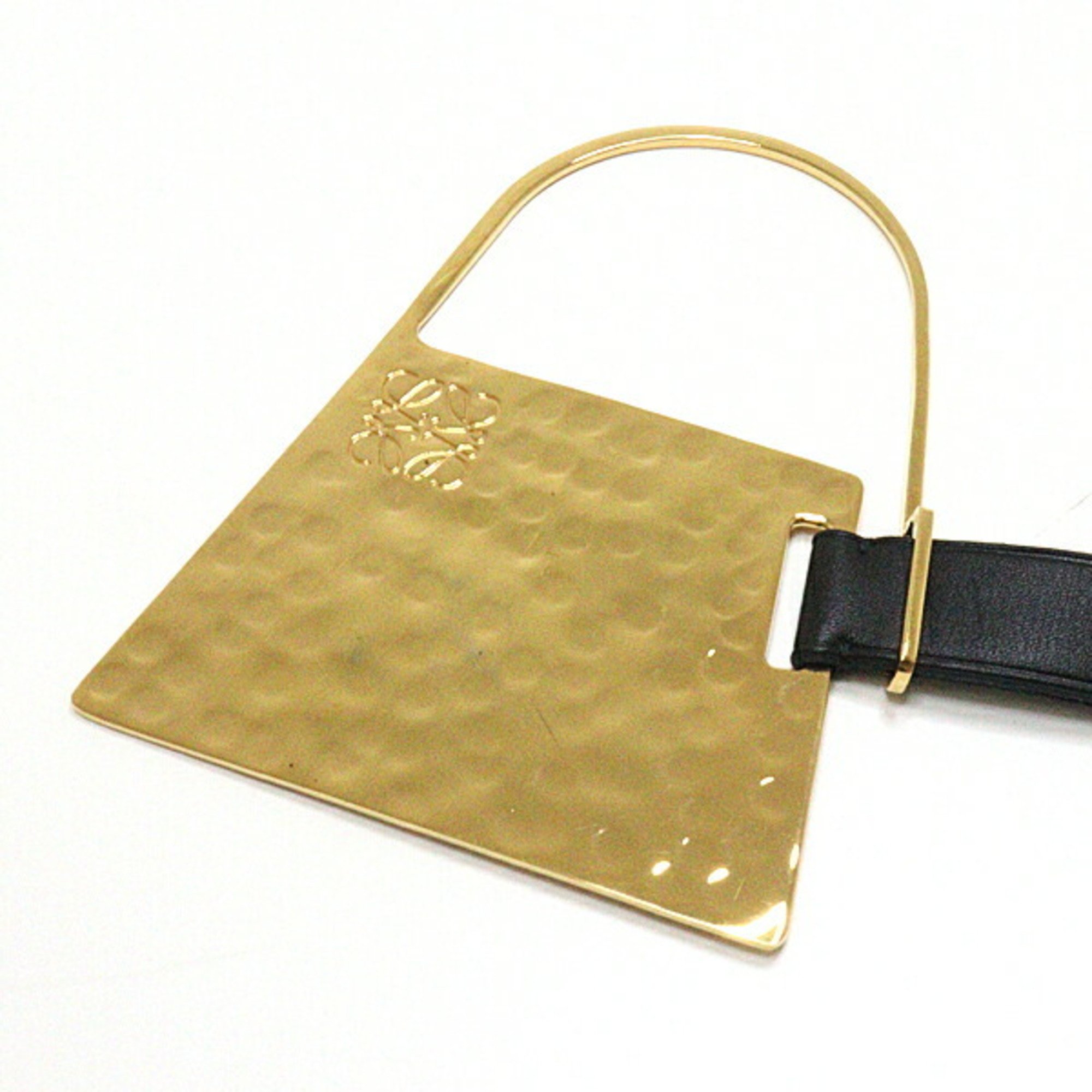 Loewe LOEWE Bag Motif Charm Metal/Leather Gold/Black Anagram