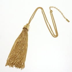 Yves Saint Laurent Saint Laurent SAINT LAURENT tassel long necklace metal gold tone 71cm (adjustable) YSL