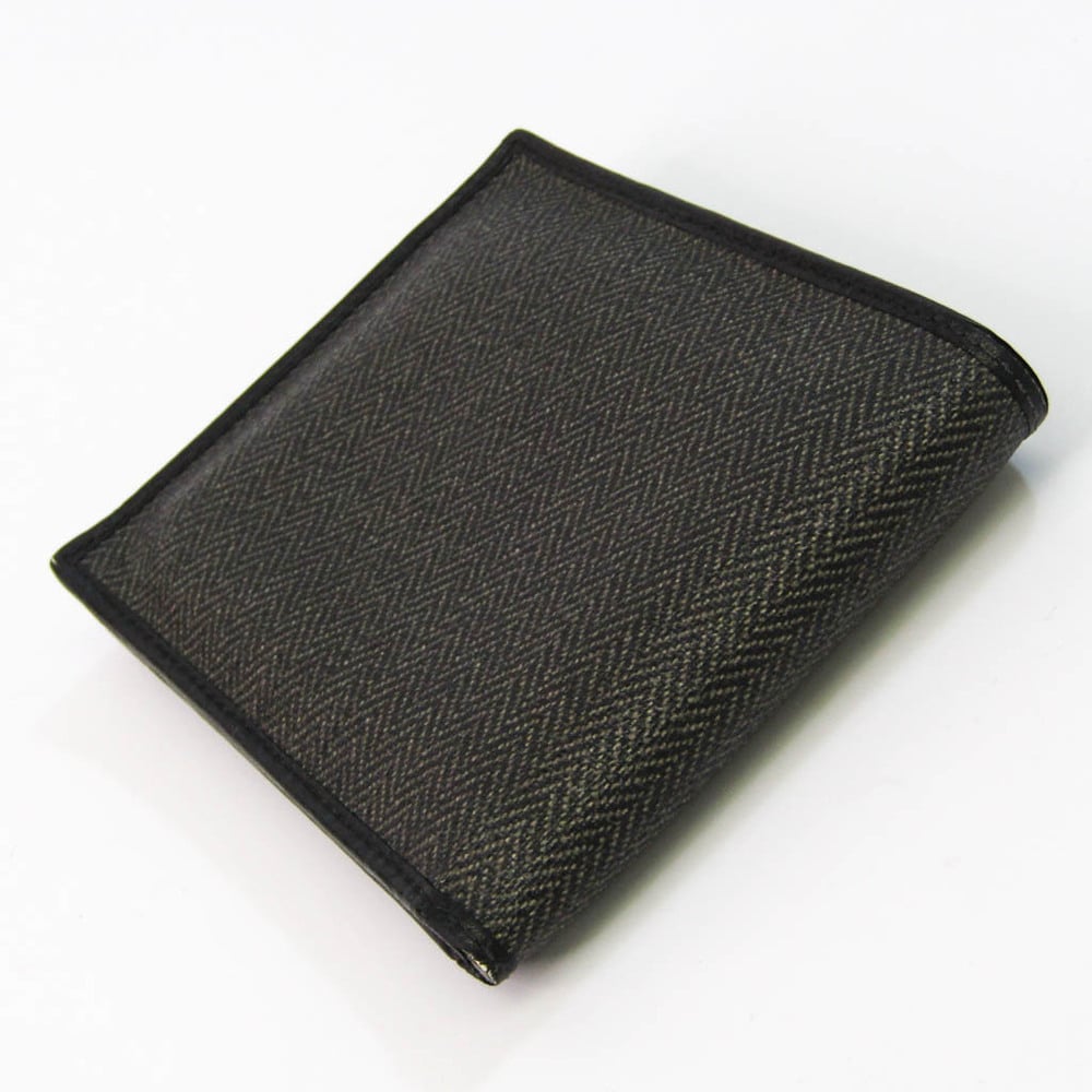 Bvlgari Weekend 32581 Men's Leather,PVC Wallet (bi-fold) Dark Gray