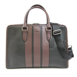 Coach BOND F72308 Men's Leather Briefcase,Shoulder Bag Black,Brown