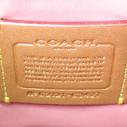 Coach Kia Circle C3427 Men,Women Leather Shoulder Bag Black,Pink