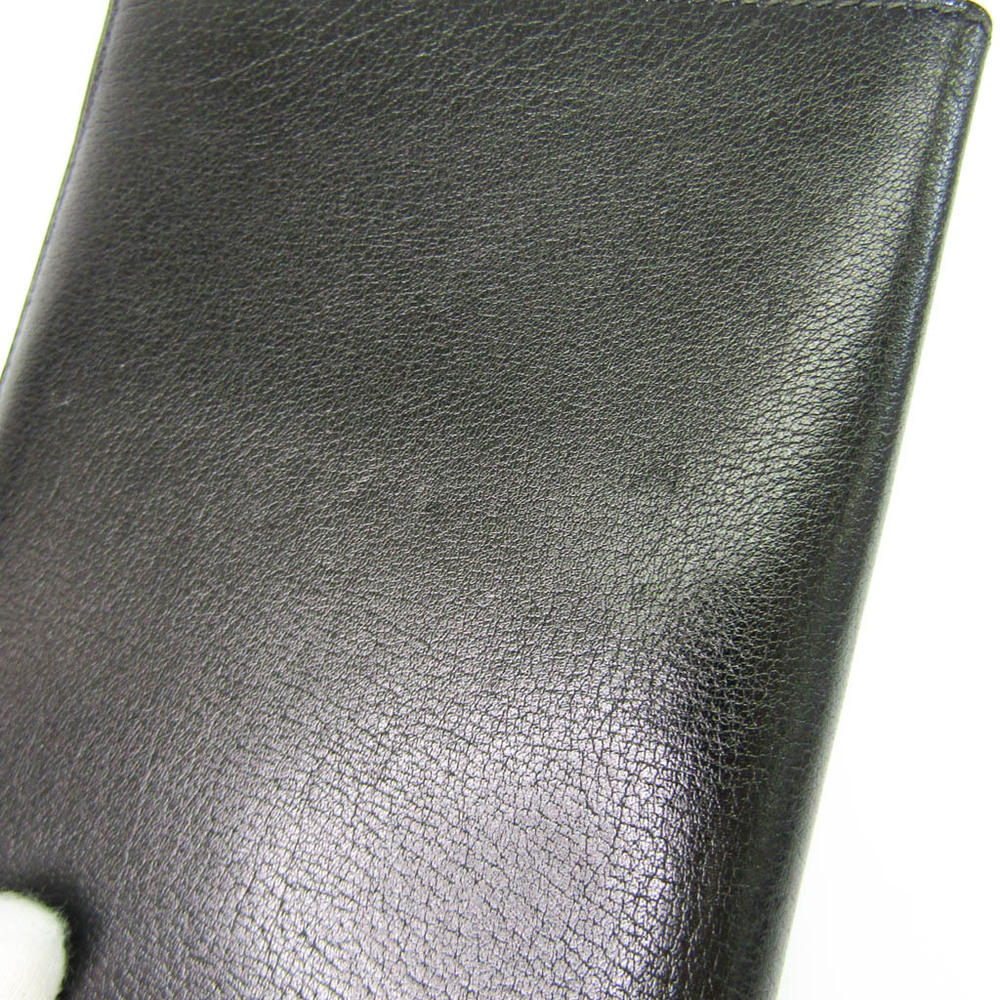 Hermes Box Calf Leather Passport Cover Black