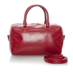 Saint Laurent Baby Duffle Handbag Shoulder Bag 2way 330958 Red Leather Ladies SAINT LAURENT