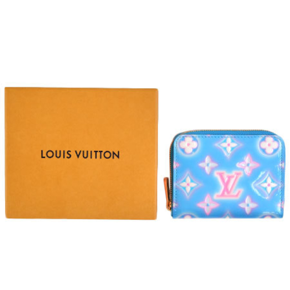 Louis Vuitton, Bags, Louis Vuitton Zippy Coin Purse Monogram Vernis Baby  Blue Neon Pink M8155