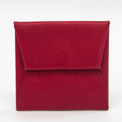 Hermes Bastia Unisex Epsom Leather Coin Purse/coin Case Red Color