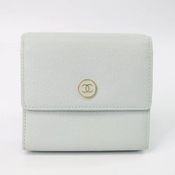 Chanel Coco Button W Hook A20902  Wallet (tri-fold) Light Blue
